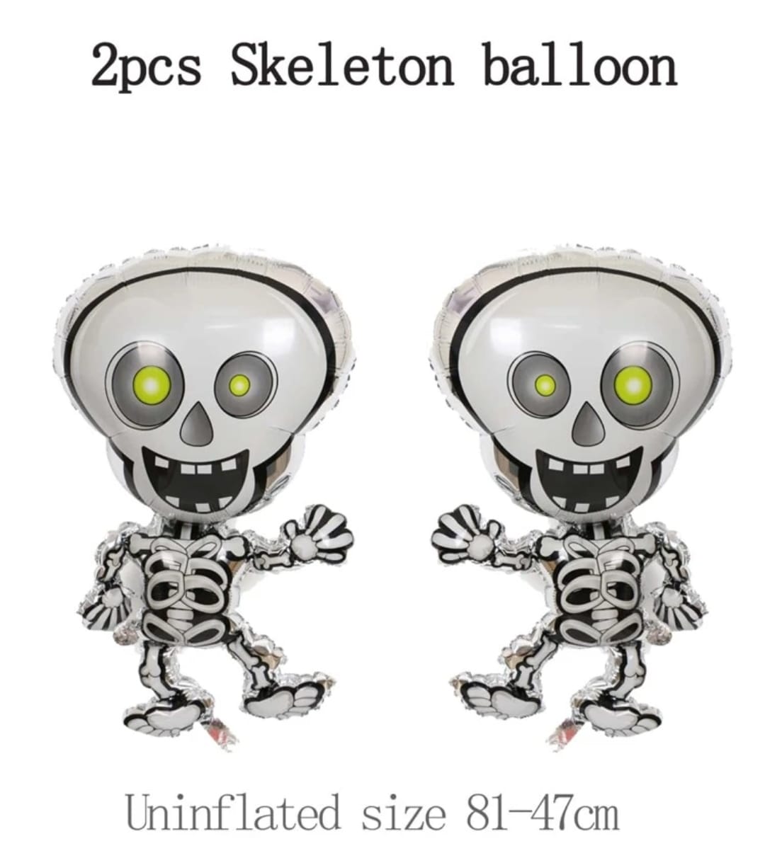 2pc Skeleton Shaped Balloon