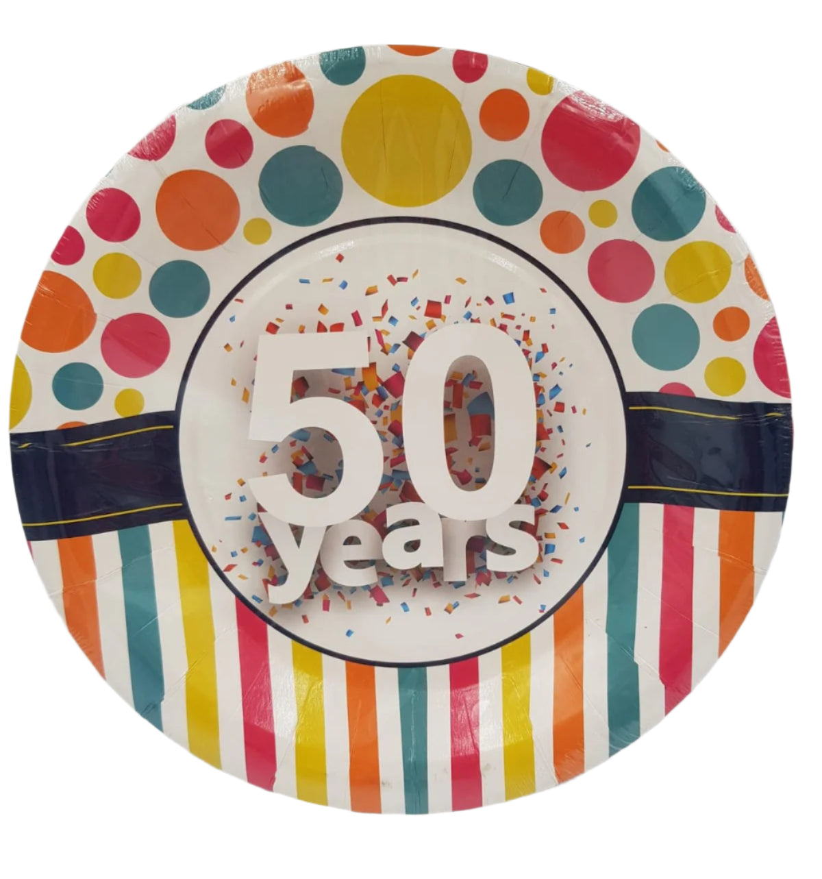50th party plates-Pack of 10