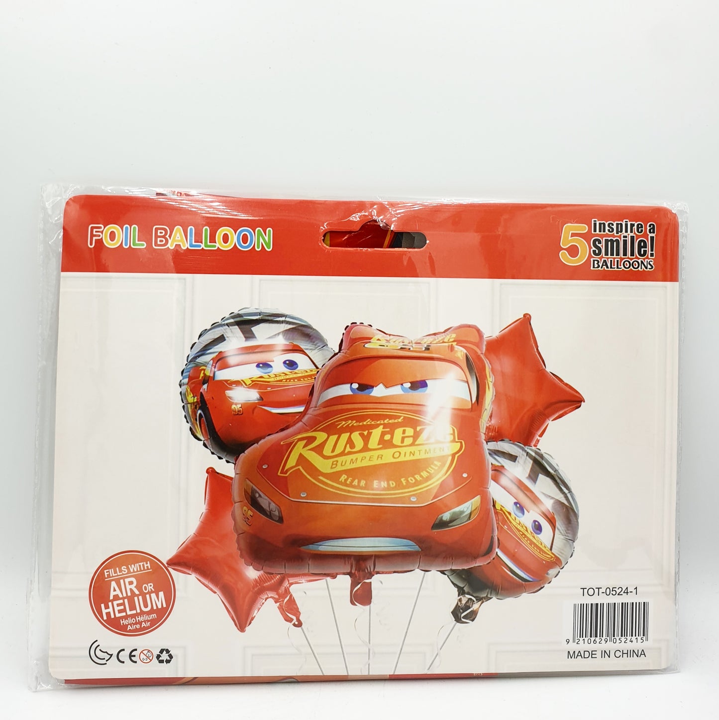 5 Piece Foil Balloon – Cars