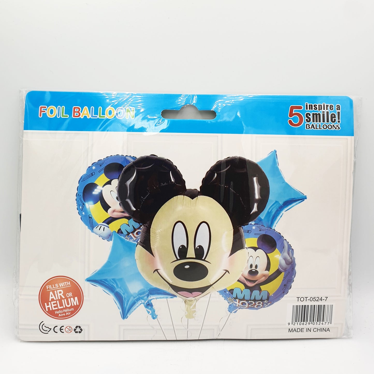 5 Piece Foil Balloon – Mickey Mouse