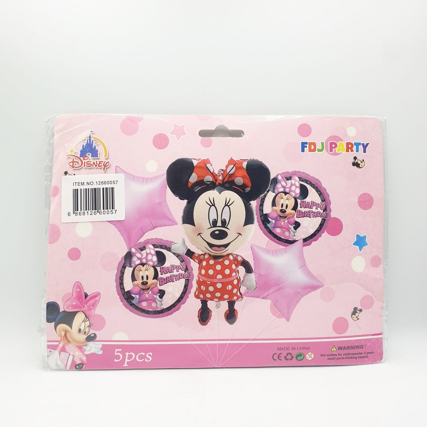 5 Piece Foil Balloon – Minnie Mouse