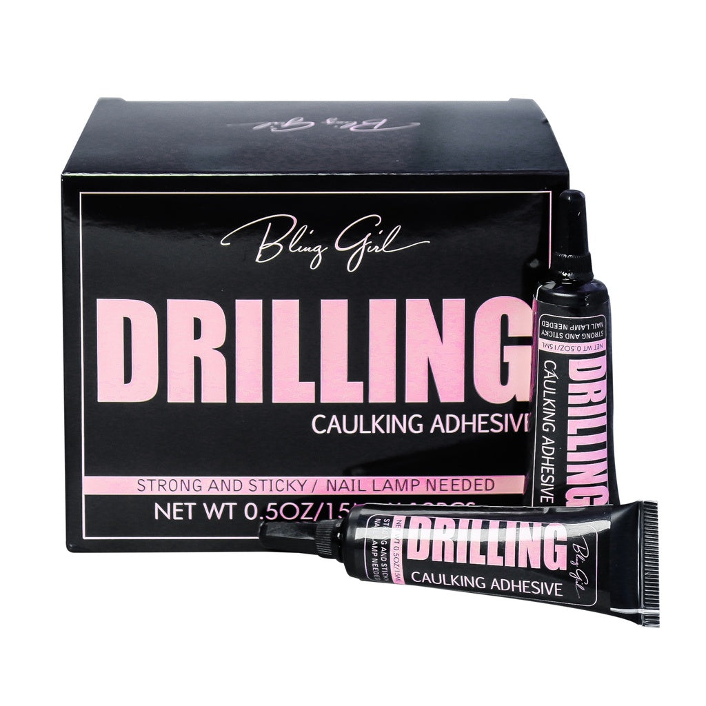 Bling Girl drilling caulking adhesive