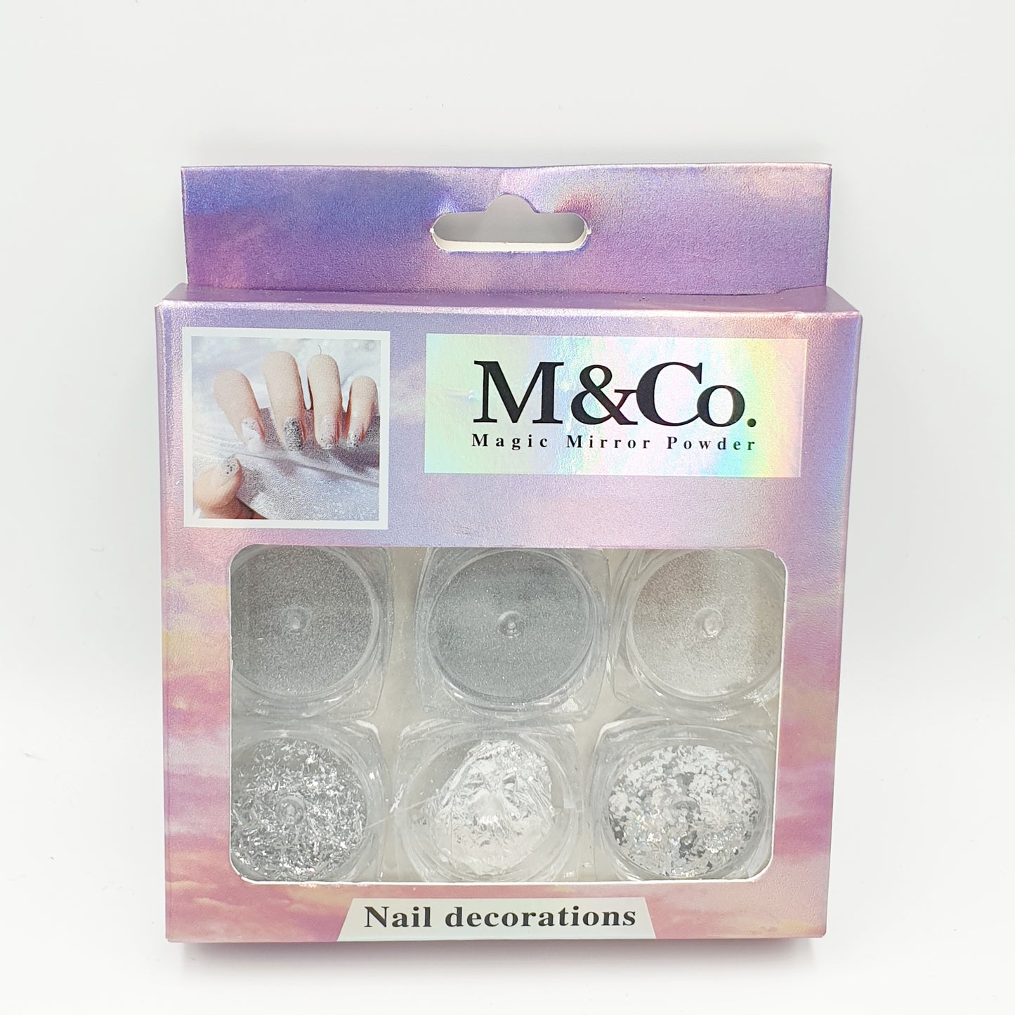 6 Pack Nail Art - Silver - D Beauty Bar