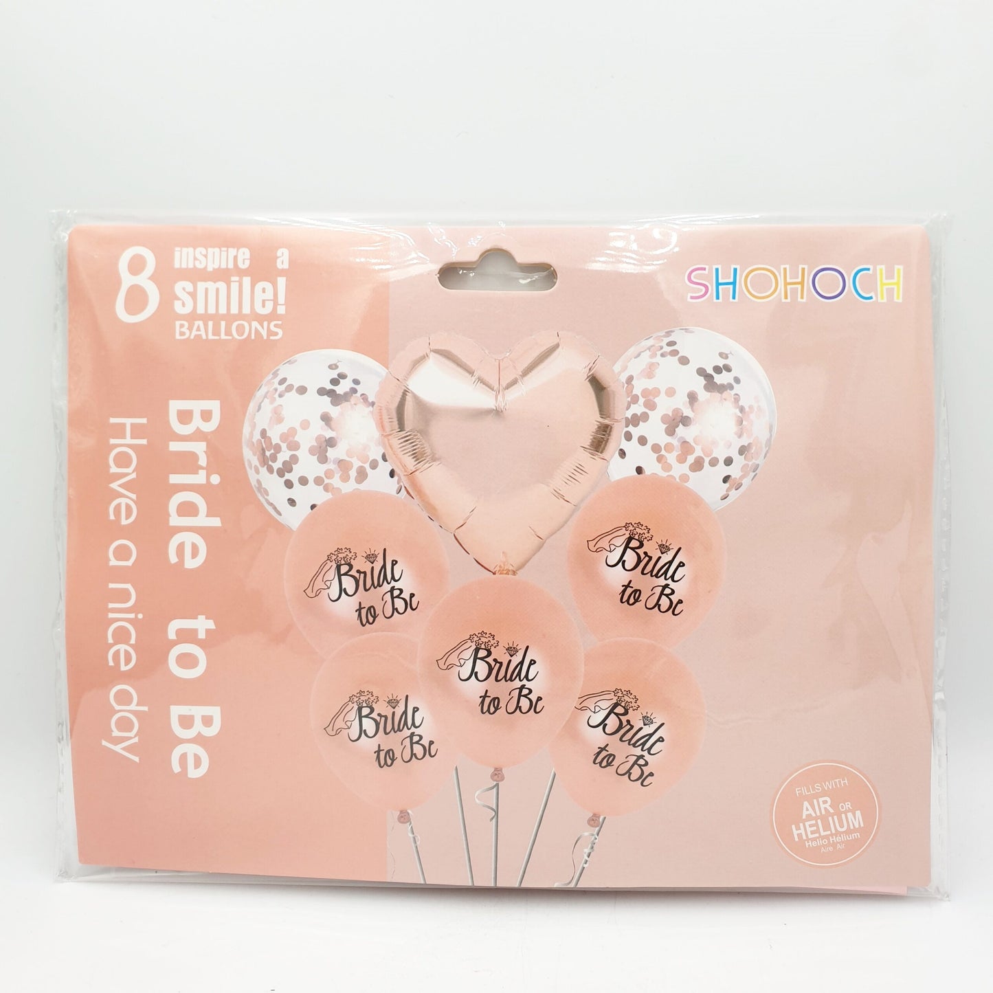 8 Piece Bride to be Balloon set – Rose Gold