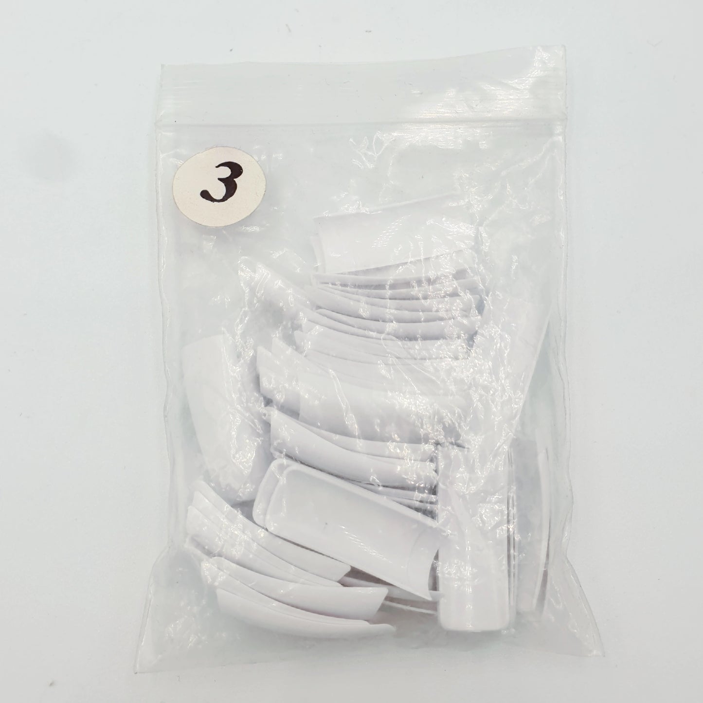 Size 3 White cut out tips - 50s - D Beauty Bar