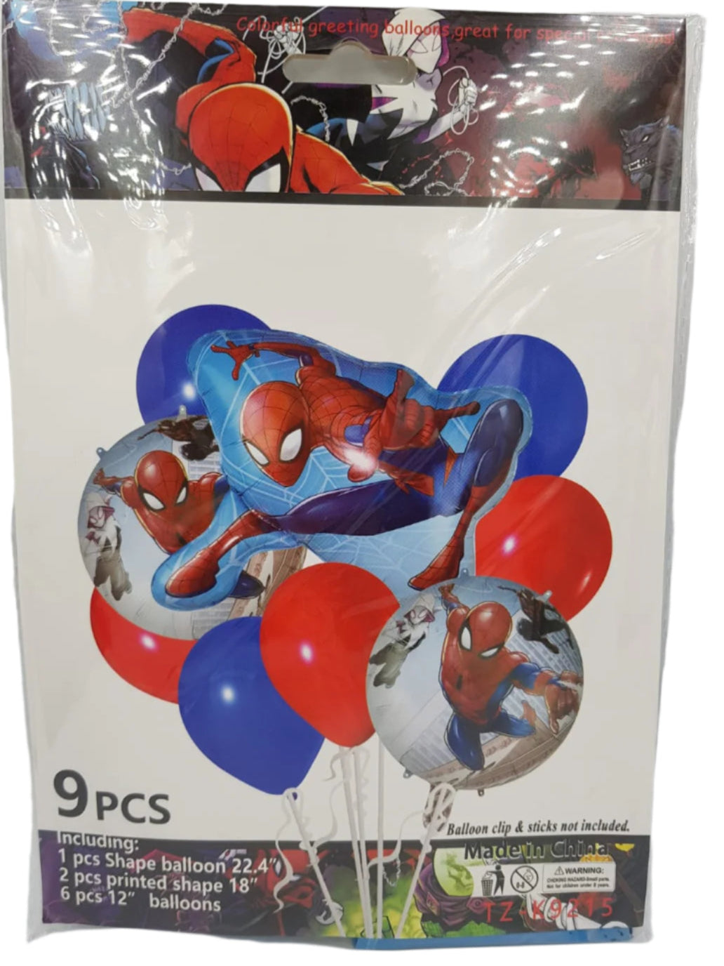 Spiderman Balloon Set 9pc