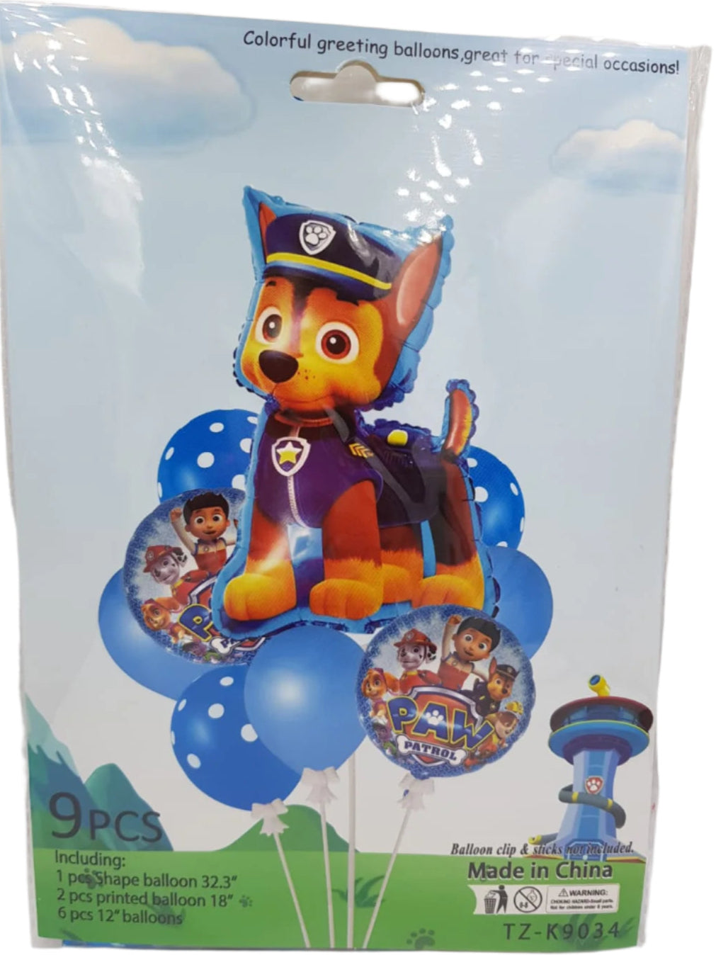 Paw patrol Balloon Set 9Pc