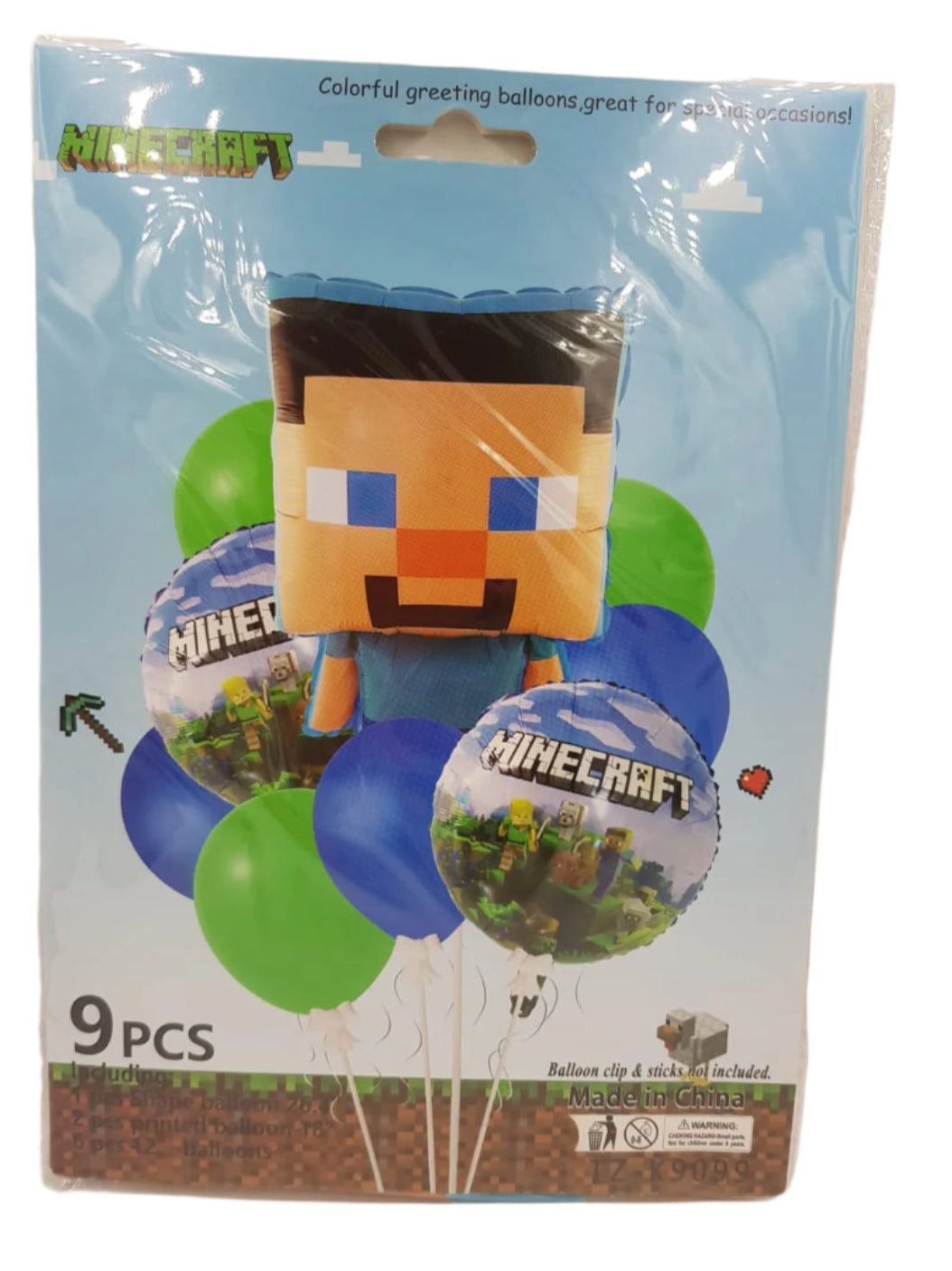 Minecraft 9pc balloon Set