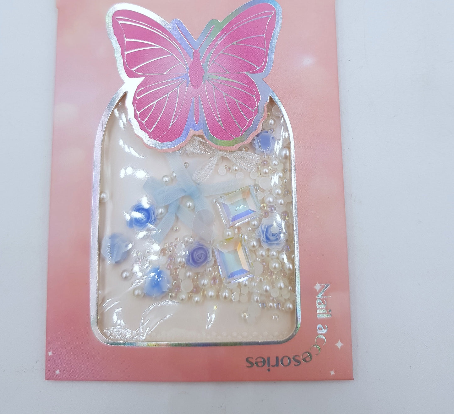 Bows and pearls nail art mix