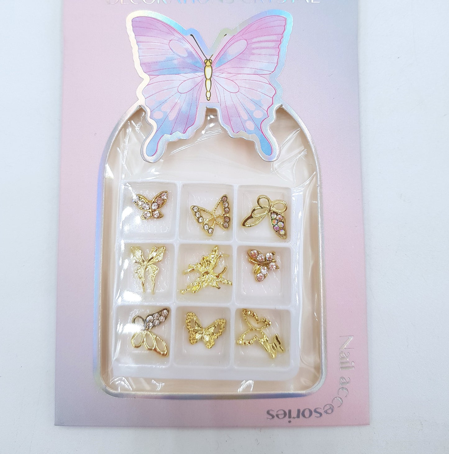Gold butterfly nail art charms