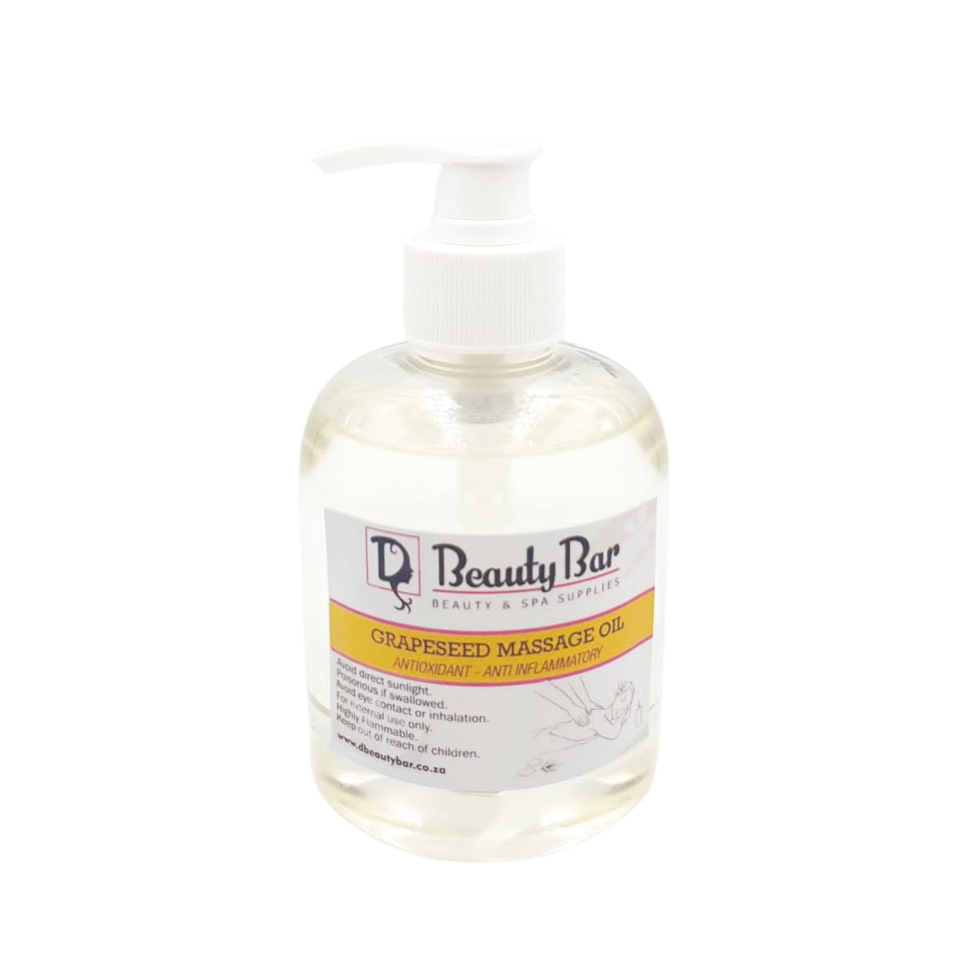 300ml Massage Oil - Grapeseed - D Beauty Bar