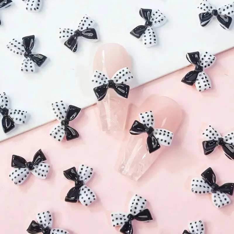 Dual-Tone Flatback Bow Charms