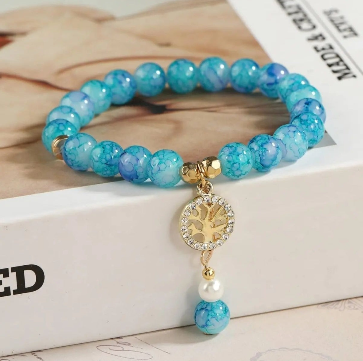 Tree Of Life Bracelet - Blue - D Beauty Bar