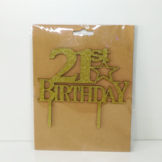 21st Birthday Cake Topper