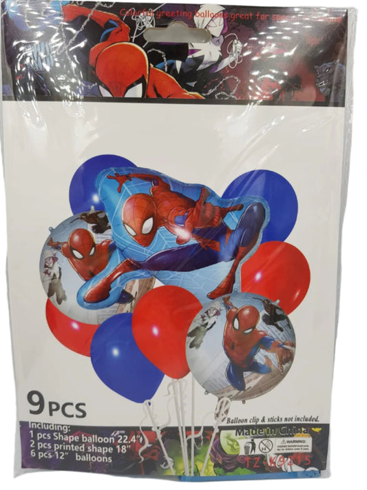 Spiderman Balloon Set 9pc