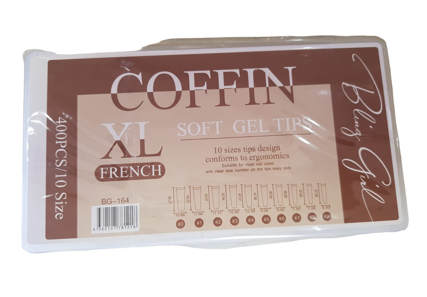 Coffin Soft Gel Tip XL - 400 piece