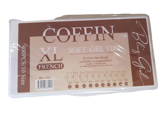 Coffin Soft Gel Tip XL - 400 piece