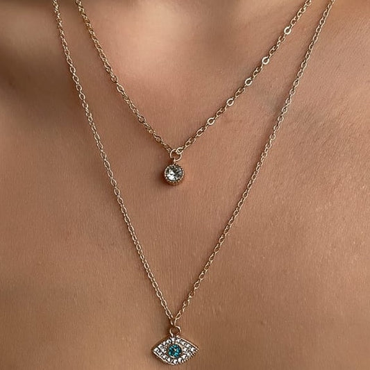 Evil Eye Double Necklace