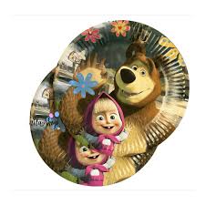 Masha & Bear Plates- Pack of 10